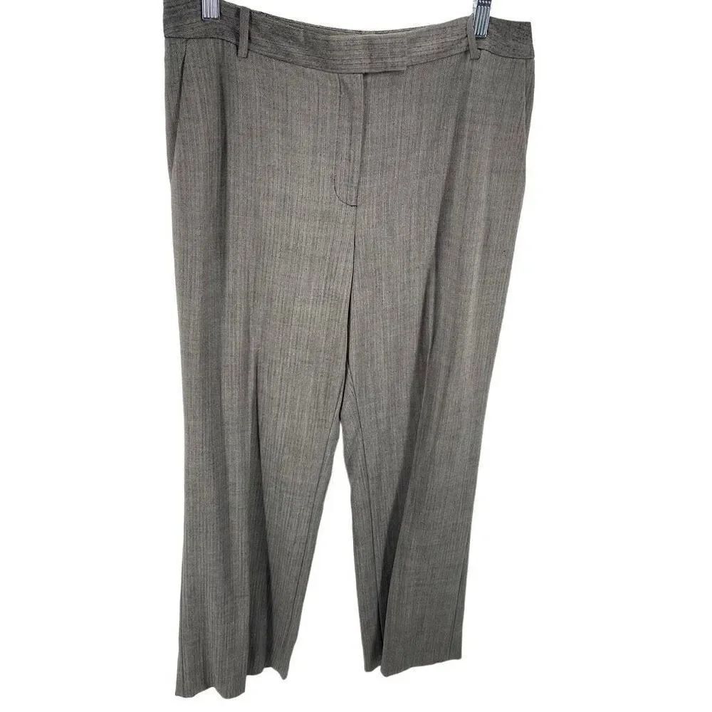 346 Brooks Brothers Women's Dress Pants Wool Blend Lined Stretch Gray Size 12